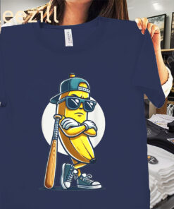 Cute Banana Graphics Tee Banana Lover Baseball Tee Shirt