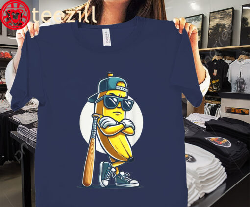 Cute Banana Graphics Tee Banana Lover Baseball Tee Shirt