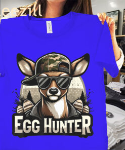 Egg Hunter Deer Buck Backward Cap Deer Hunting Tee Shirt