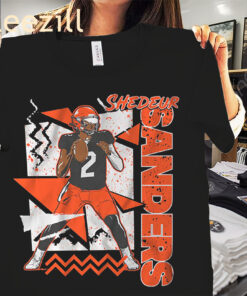 Shedeur Sanders: Cleveland 90s Style Tee Shirt- Cleveland QB