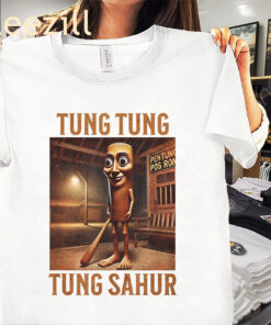 Tung Tung Tung Sahur Italian Brainrot Meme Baseball Tee Shirt