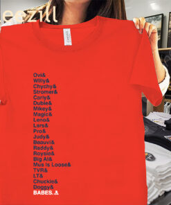 Washington Hockey The Babes Roster Nicknames Shirt