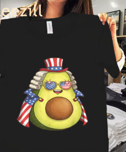 Cute Avocado American Flag Cape 4th Of July Shirt
