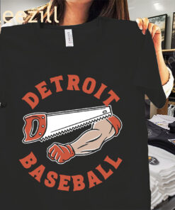 Detroit Baseball Bone Saw Shirt Detroit Tigers