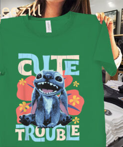 Disney Lilo & Stitch Movie Cute Trouble Stitch T-Shirt