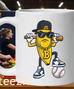 Funny Banana Wear Sunglasses Baseball Mug