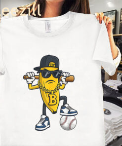 Funny Banana Wear Sunglasses Baseball Shirt
