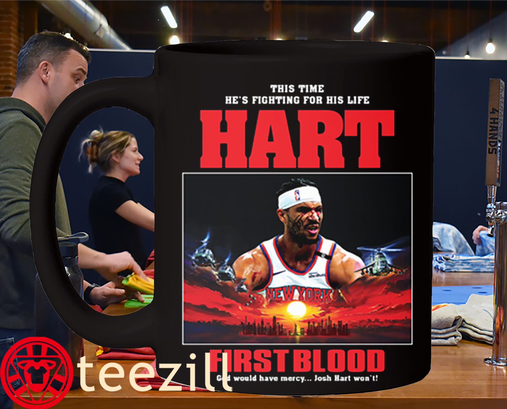 Hart Rambo First Blood Mug New York Knicks