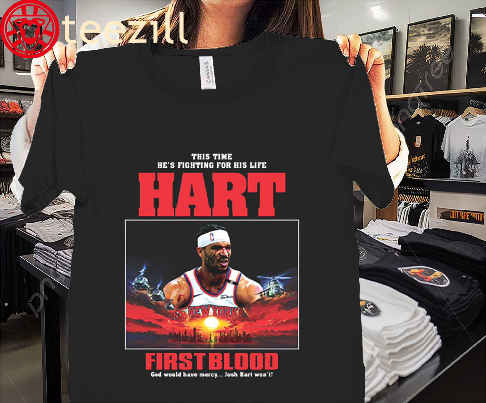 Hart Rambo First Blood TShirt New York Knicks