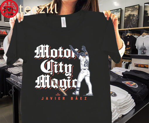 Javy Báez: Motor City Mago Shirt - Detroit Tigers Baseball