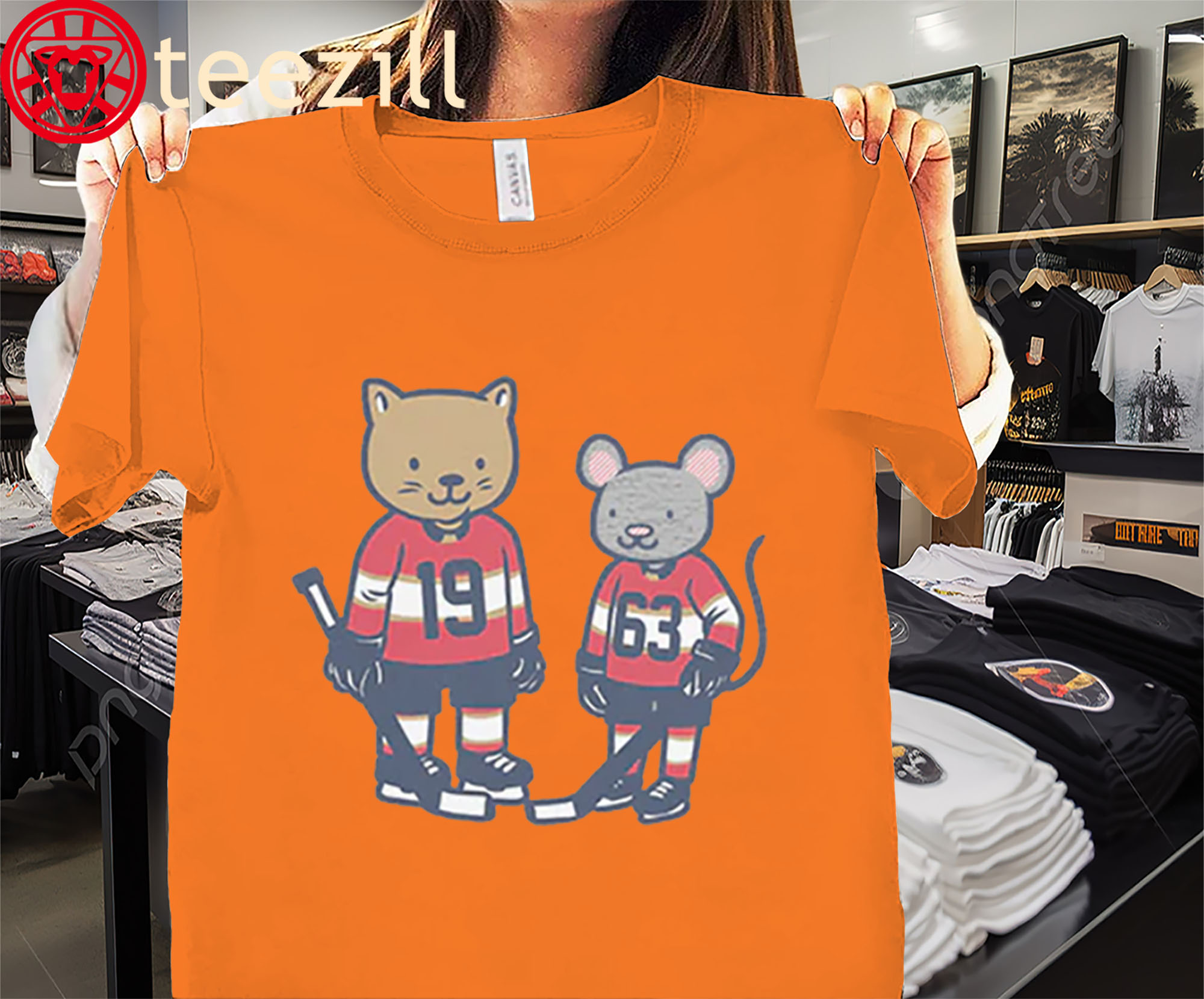 Matthew Tkachuk & Brad Marchand: Cat and Rat Shirt Florida Hockey
