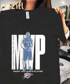 Oklahoma 2025 NBA MVP TShirt Shai Gilgeous-Alexander OKC City