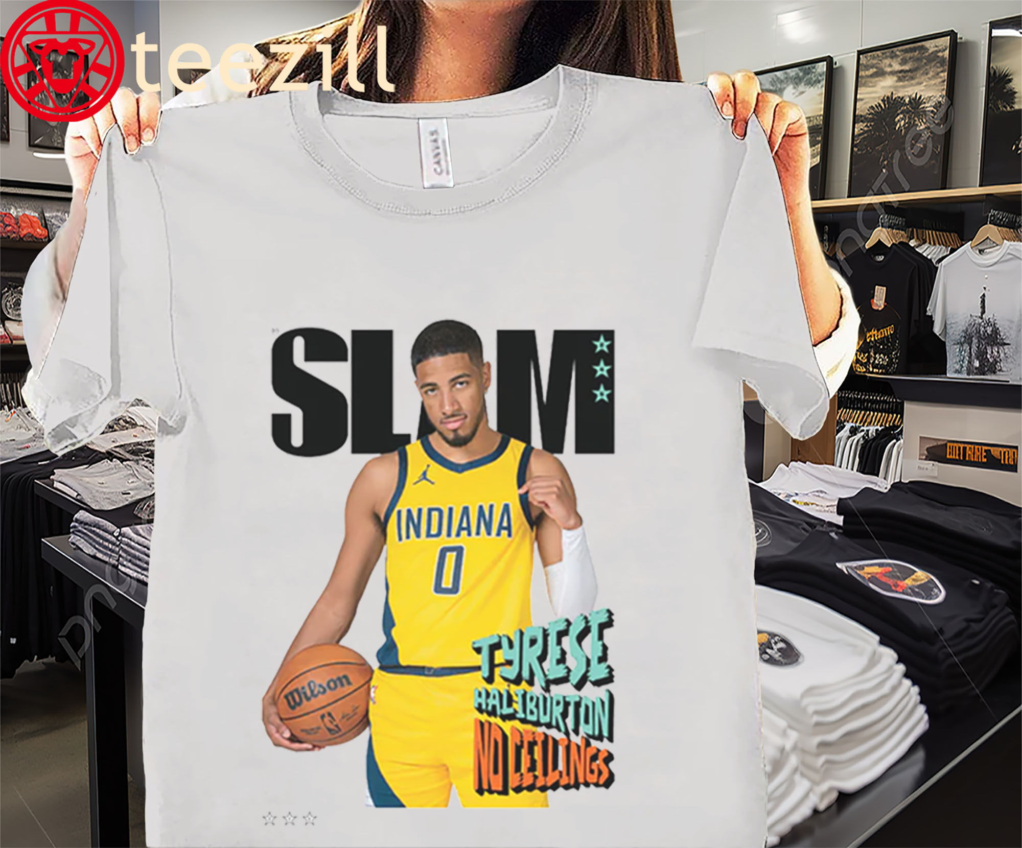 Posters Tyrese Haliburton No Ceilings Slam Cover Shirt