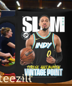 Posters Tyrese Haliburton Vintage Point Slam Cover Mug