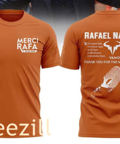 Rafael Nadal Merci Rafa 2025 Thank For The Memories Orange Shirt