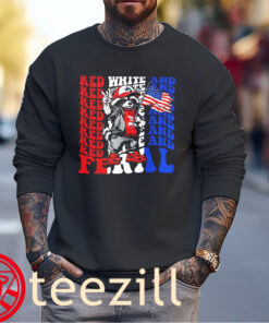 Red White and Feral Funny Raccoon 4th Of July T-shirts