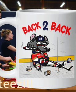 2025 Stanley Cup Champion Back 2 Back Mug Funny Rat Smoking