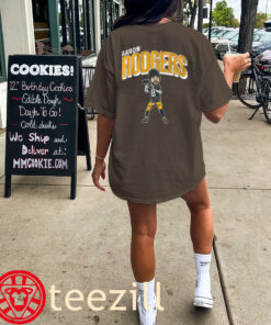 Alternative view of Aaron Rodgers Caricature Shirt - Green Bay Football