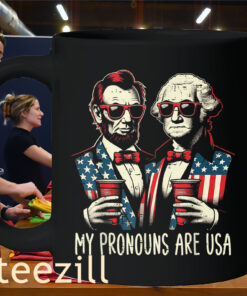 American Lincoln Washington Funny American 4th Of July Mug