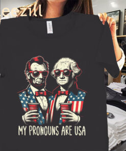 American Lincoln Washington Funny American 4th Of July Shirt