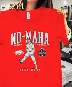 Arkansas Baseball No-Maha Gage Wood CWS No-Hitter Shirt