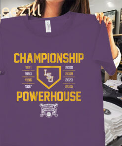 Championship Powerhouse 2025 Shirt LSU Baseball