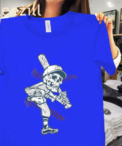 Cleveland Baseball For Life Skeleton Skull Shirt