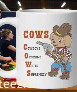 Cows Cowboys Opposing White Supremacy Premium mug
