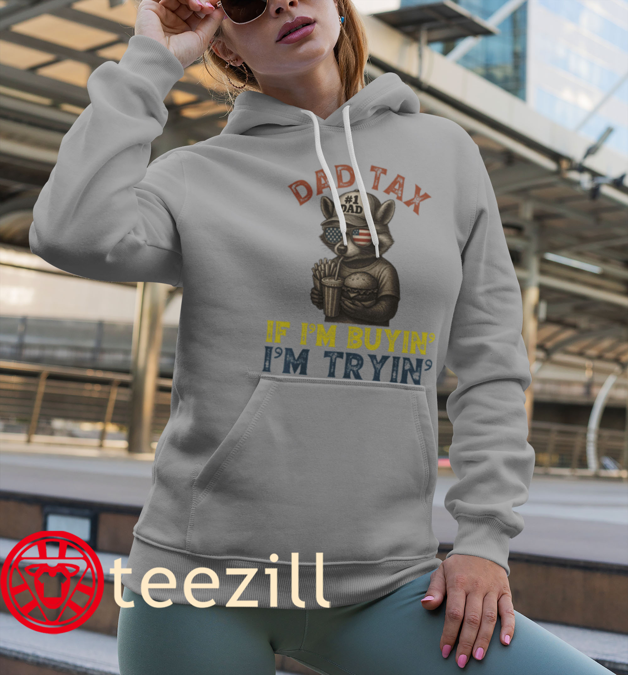 Dad Tax If i'm Buying I'm Trying Funny Dad 4th Of July Tee