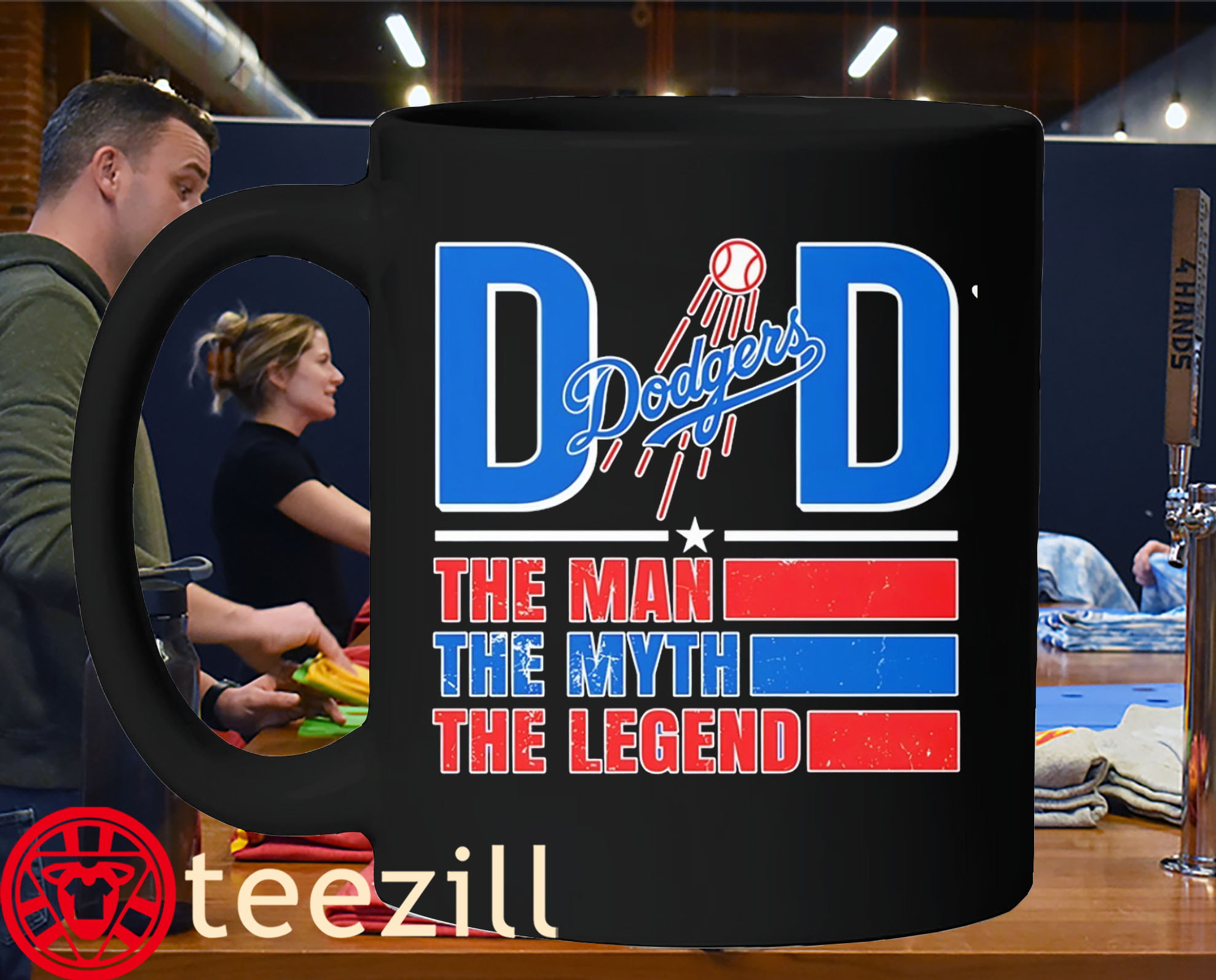 Dad The Man The Myth The Legend Mug Los Angeles Dodgers