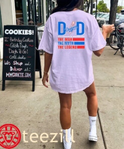 Dad The Man The Myth The Legend Shirt Los Angeles Dodgers Kids