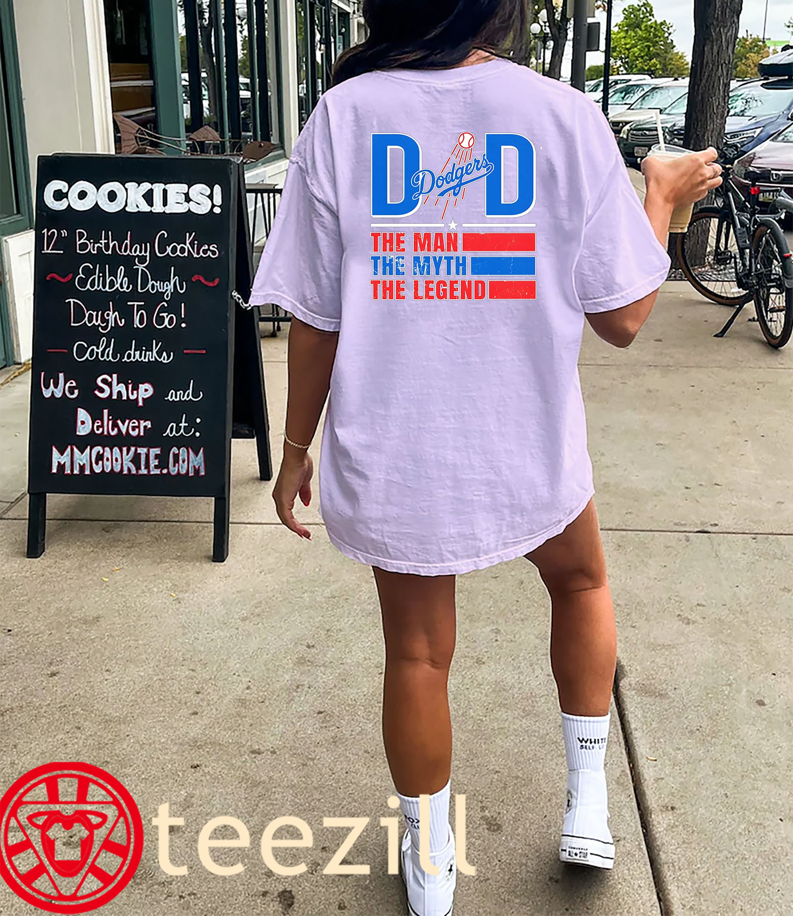 Dad The Man The Myth The Legend Shirt Los Angeles Dodgers Kids