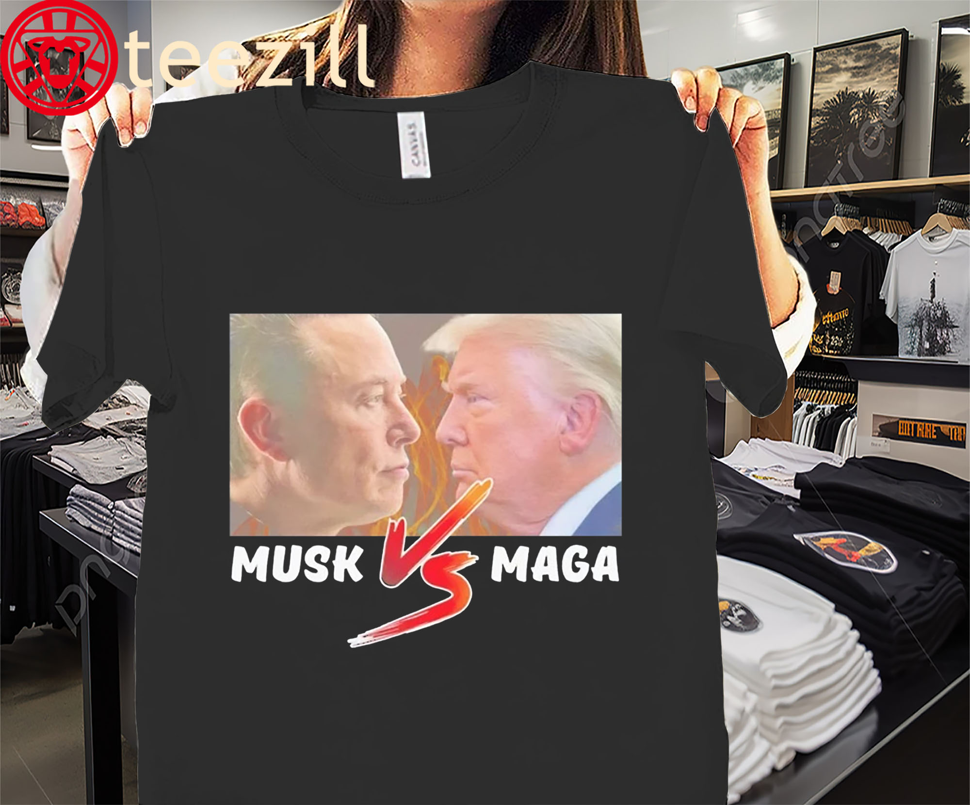 Elon Musk vs Donald Trump MAGA War Premium Shirt