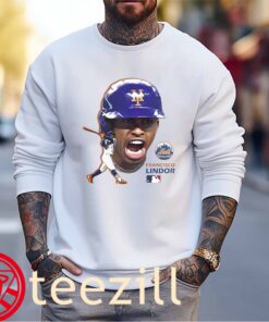 Francisco Lindor Bighead Scream NY Mets Baseball Shirts