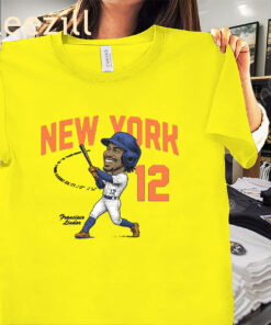 Francisco Lindor MrSmile Caricature Shirsey Shirt New York