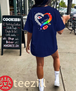 Go Chiefs Heart LGBT Pride Month TShirt Kansas City