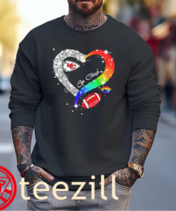 Go Chiefs Heart LGBT Pride Month TShirts Kansas City