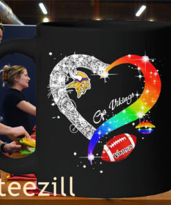 Go Vikings Heart LGBT Pride Month 2025 Mug