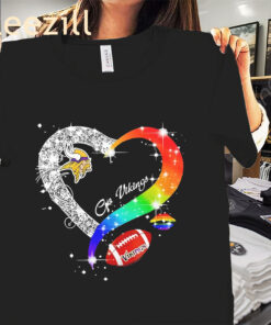 Go Vikings Heart LGBT Pride Month 2025 Shirt