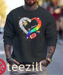 Go Vikings Heart LGBT Pride Month 2025 TShirt