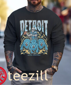 Graphic Detroit Lions Football Skeleton Vintage TShirt