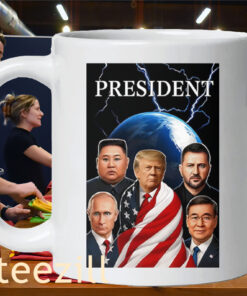 Graphic Donald Trump, Vladimir Putin, Volodymyr Zelenskyy, Kim Jong-un, and Global Presidents Mug