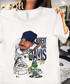 Graphic Robert Earl Davis Jr Houston Baseball Caricature Shirt