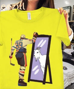 Graphic Wayne Gretzky Goat mirror Edmonton Oilers NHL Shirt