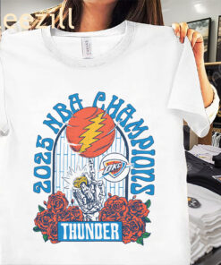 Homage OKC 2025 NBA Finals Champions Grateful Dead T-Shirt Oklahoma City Thunder