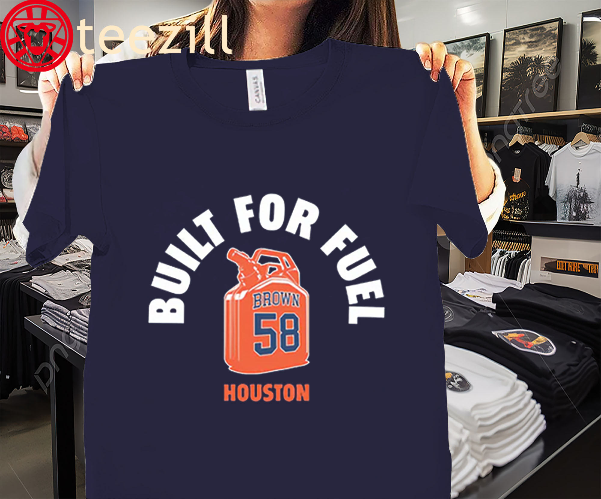 Hunter Brown Built for Fuel Shirt Houston Astros Baseball