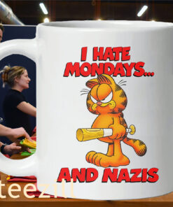 I Hate Mondays And Nazis Mug Angry Garfield