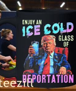 ICE - Enjoy An Ice Cold Glass Of Deportation Mug – Pro-ICE – Patriotic Political 2025