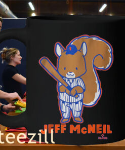Jeff McNeil Squirrel Mug - New York Mets Baseball
