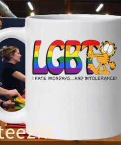 LGBT Garfield Tee I Hate Mondays And Intolerance Mug